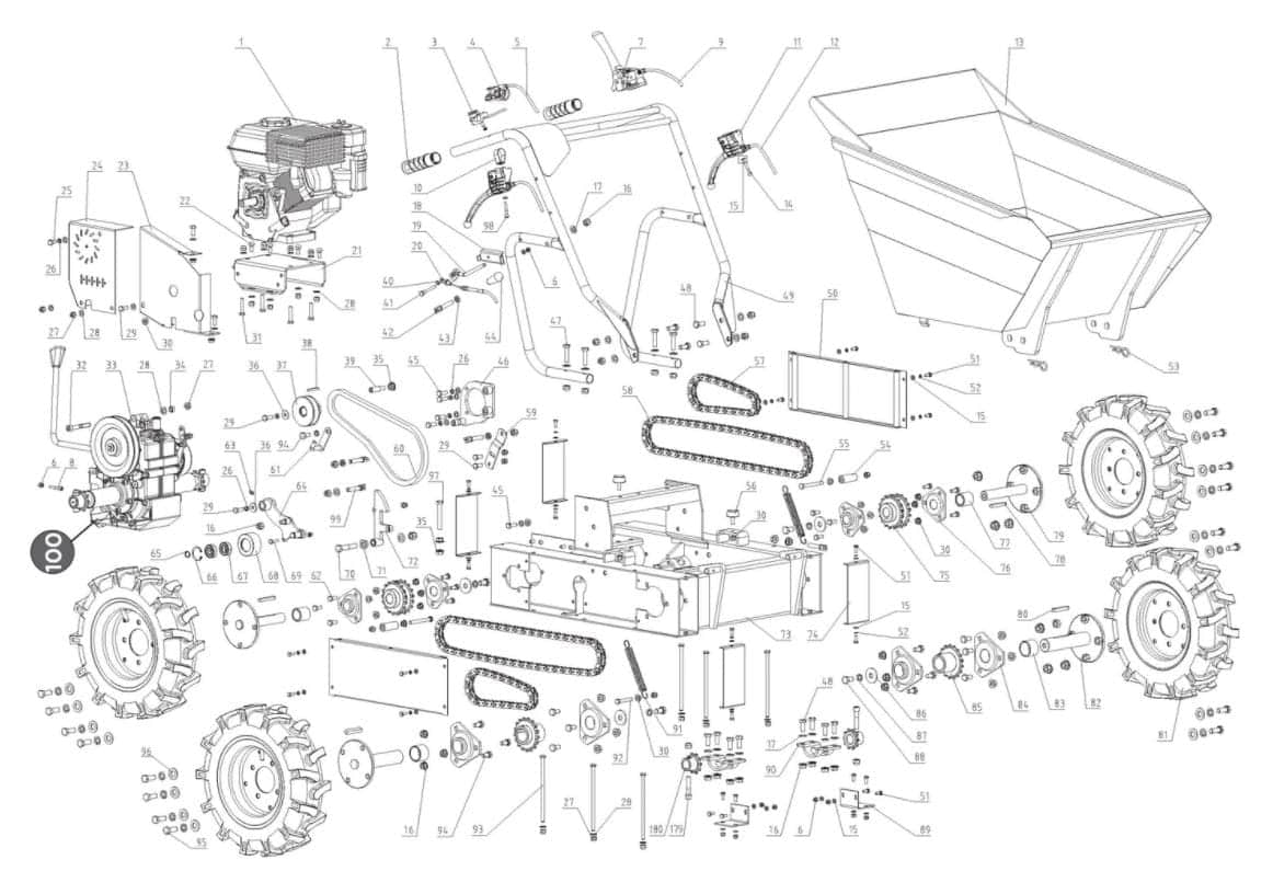 Motorinis karutis HP-09615 (4,9 kW, 400 kg)