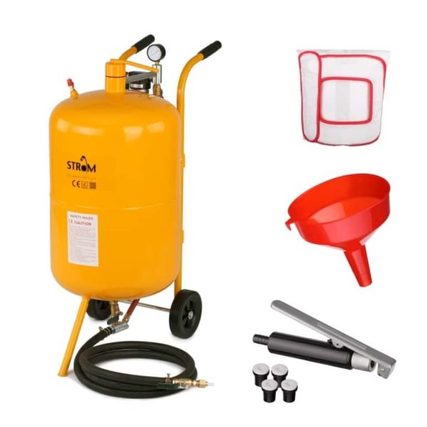 Smėliavimo aparatas STROM SB20 (76 L, su pistoletu)