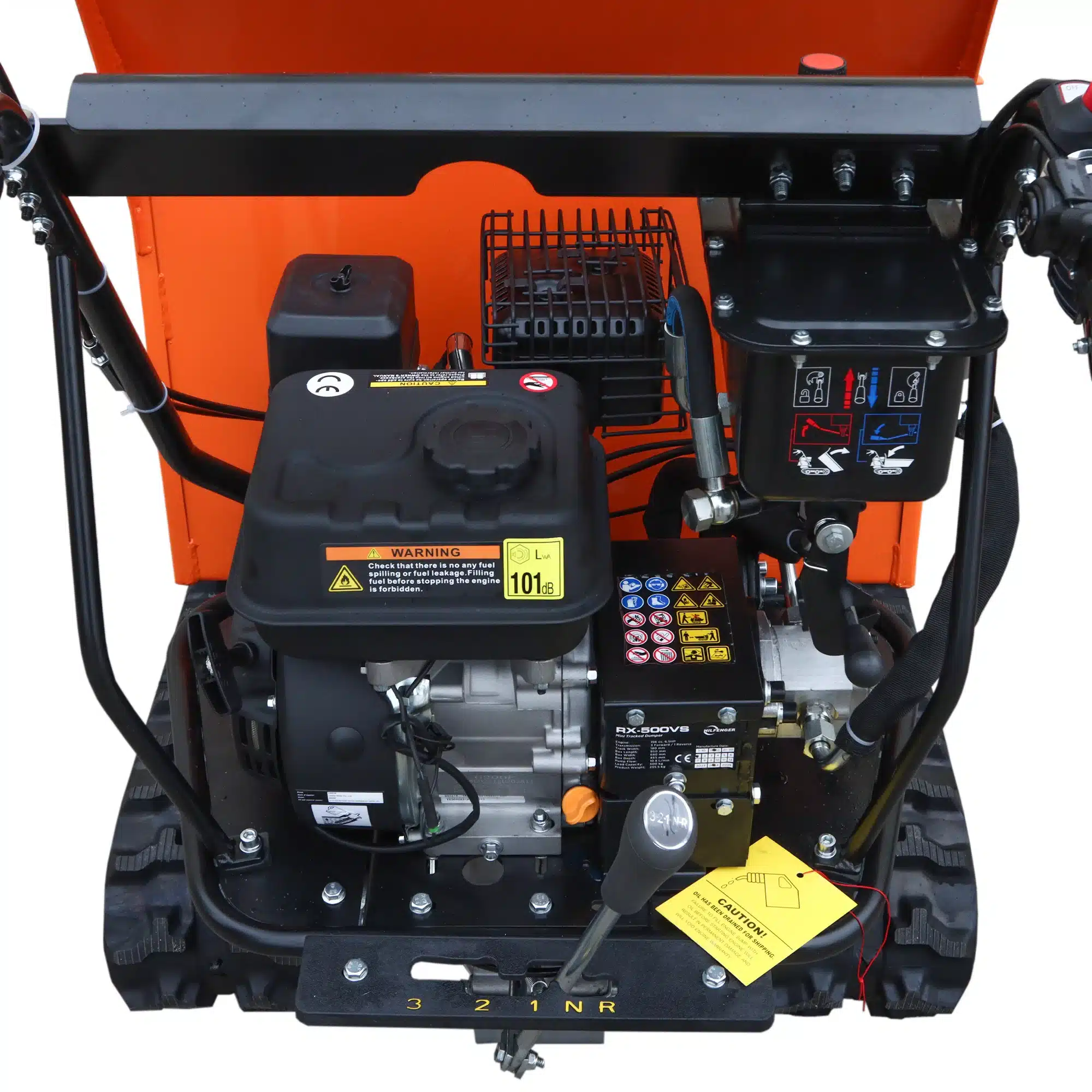 Motorinis vikšrinis karutis HILFENGER RX-500VS (4,9 kW, 500 kg)