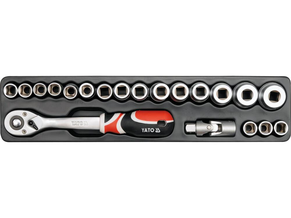 Įrankių rinkinys metalinėje dėžėje YATO YT-3895 (62 vnt.)