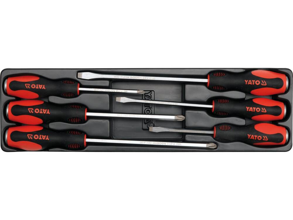 Įrankių rinkinys metalinėje dėžėje YATO YT-3895 (62 vnt.)