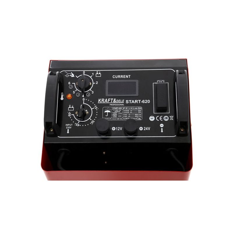 Akumuliatoriaus įkroviklis su užvedimo funkcija KRAFT&DELE KD1916 (12 / 24 V, 480 A)